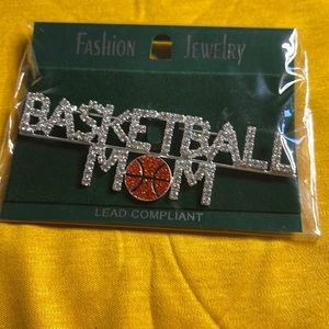 Bling Basketball Mom pin